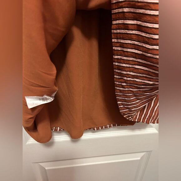 Loft striped dress with side ties boho Women’s size 4 V-neck - Picture 10 of 16